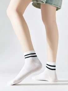 5pairs/Set Ladies' Breathable Mesh Thin Short Socks, Suitable For Daily Wear In Spring & Summer - Multicolor - View 4
