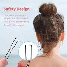 50pcs Bobby Pins Black, Hair Pins For Women Girls, Great For All Hair Types Casual - Multicolor - View 4