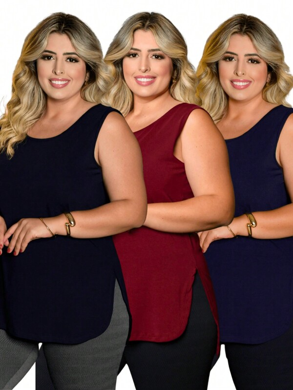 Kit 3 Blusa Regata Vest Legging Plus Size Cobre Bumbum Roupa de Academia