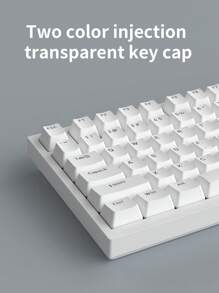 Ajazz Ak820 Gaming Mechanical Keyboard 82 Keys Wired Limited Gaming Keyboard For PC Laptops - White - View 5