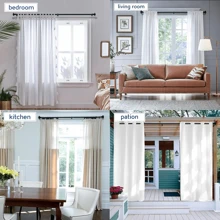 1 Bộ Thanh treo rèm trang trí bằng kim loại gang màu đen, dễ lắp đặt, không thấm nước, chống gỉ, không dễ rơi ra, khả năng chịu tải mạnh - màu đen - Xem 5