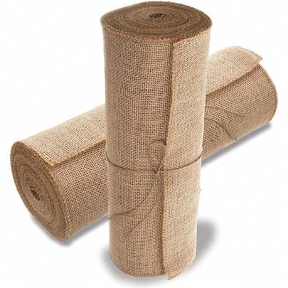 2m/ 78.74 Polegadas Fita De Juta Natural Tecido De Estopa Para Presentes Diy Toalha De Mesa De Juta Acessório De Decoração De Artesanato Para Casa Festa De Casamento Feito À Mão