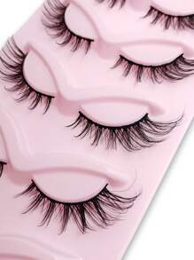 Rikuaild 5 Cặp Lông Mi Mắt Mèo Lông Mi Manga 3D Lông Mi Giả Chồn Tự Nhiên Lông Mi Dải, Lông Mi, Lông Mi, Lông Mi Giả - màu đen - Xem 5