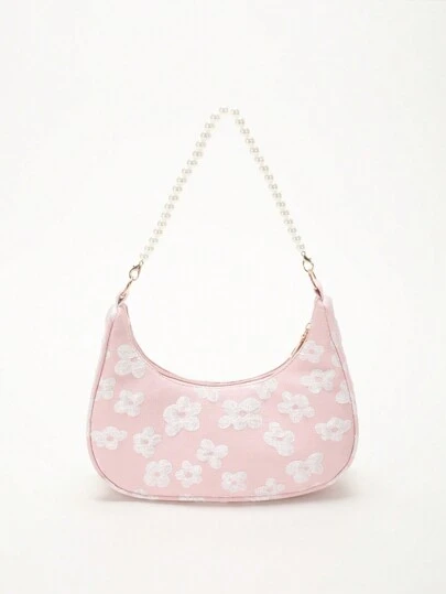 1pc Solid Color Butterfly Design Chic Shoulder Bag, Very Suitable For Outings, Travel, And Lightweight Coin Purse