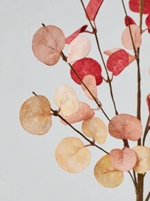 1 件人造植物桉树茎桉树叶喷雾仿桉树枝绿叶茎丝绸塑料植物花卉适用于花瓶家庭派对婚礼装饰、情人节、礼物 - 橘色 - 查看 7