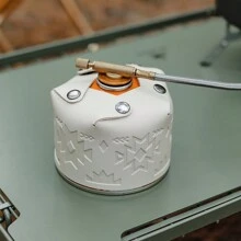 1pc White Portable Outdoor Camping Fuel Canister Cover, Square Shape Gas Cylinder Protector For Camping Storage Box - White - View 8