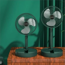 1pc Desktop Foldable Fan Mini Portable Household Table Retractable Mute Fan Electric Adjustable LowNoise Long Standby Fan - Green 6000CFM - View 4