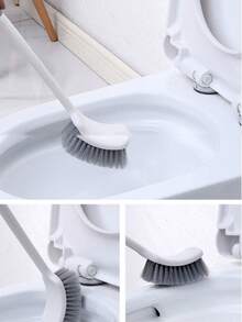 1 cái Bàn chải vệ sinh điểm mù nhà vệ sinh cao cấp kiểu Châu Âu mới Bàn chải vệ sinh nhà vệ sinh dày loại treo tường gia dụng - Xám - Xem 5