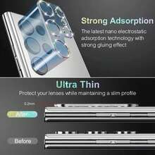 1只閃亮的全覆蓋相機鏡頭保護玻璃,與samsung S22 S22ultra S23 S24 S23ultra兼容 - 彩色 - 查看 3