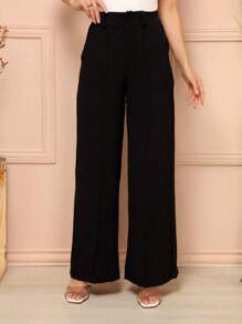 Women Pants - 黑色 - 查看 1