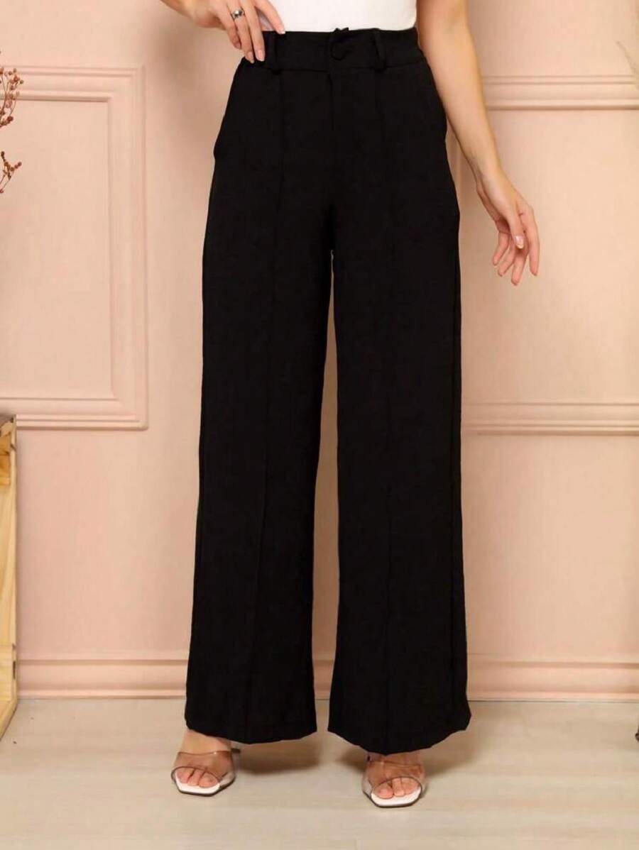 Women Pants - 黑色 - 查看 1