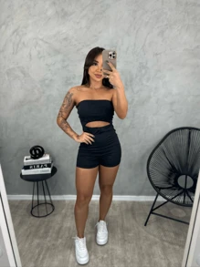 Women Jumpsuits - màu đen - Xem 2