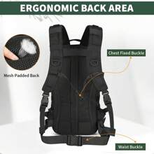 Men Functional Backpacks - 黑色 - 查看 7