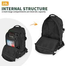 Men Functional Backpacks - 黑色 - 查看 5