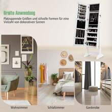 Jewelry Cabinet With Mirror, Jewelry Stand With Storage Space, Mirror Cabinet Jewelry Storage Lockable For Jewelry & Cosmetics