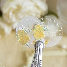 1 包 30 张复古花卉美学贴纸、装饰拼贴工艺材料、个性化剪贴簿规划艺术用品、节日礼物（6 种随机款式） - 黃色 - 查看 9