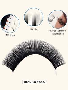 Volume Eyelash Extension Classic Individual Eyelash Extensions 1 Box Volume Eyelash Extensions Lash Extensions Mixed Tray 8-15mm - Black - View 8