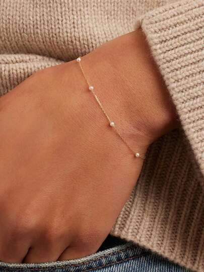 1入組S925純銀優雅手環適用於女士日常裝飾用品細手鍊