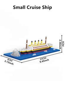 Weihnachtsdekoration Luxuriöses klassisches Kreuzfahrtschiff Modell Bausteinsatz, 3D-Miniatur DIY-Spielzeug, kreative Stresslinderung Schreibtisch Dekoration, Geburtstagsgeschenk - 1 Stück Raumdekoration, Miniaturdinge, Schiffsspielzeug, Weihnachtsminiatur, Modellbau, Kreuzfahrtschiff Modell