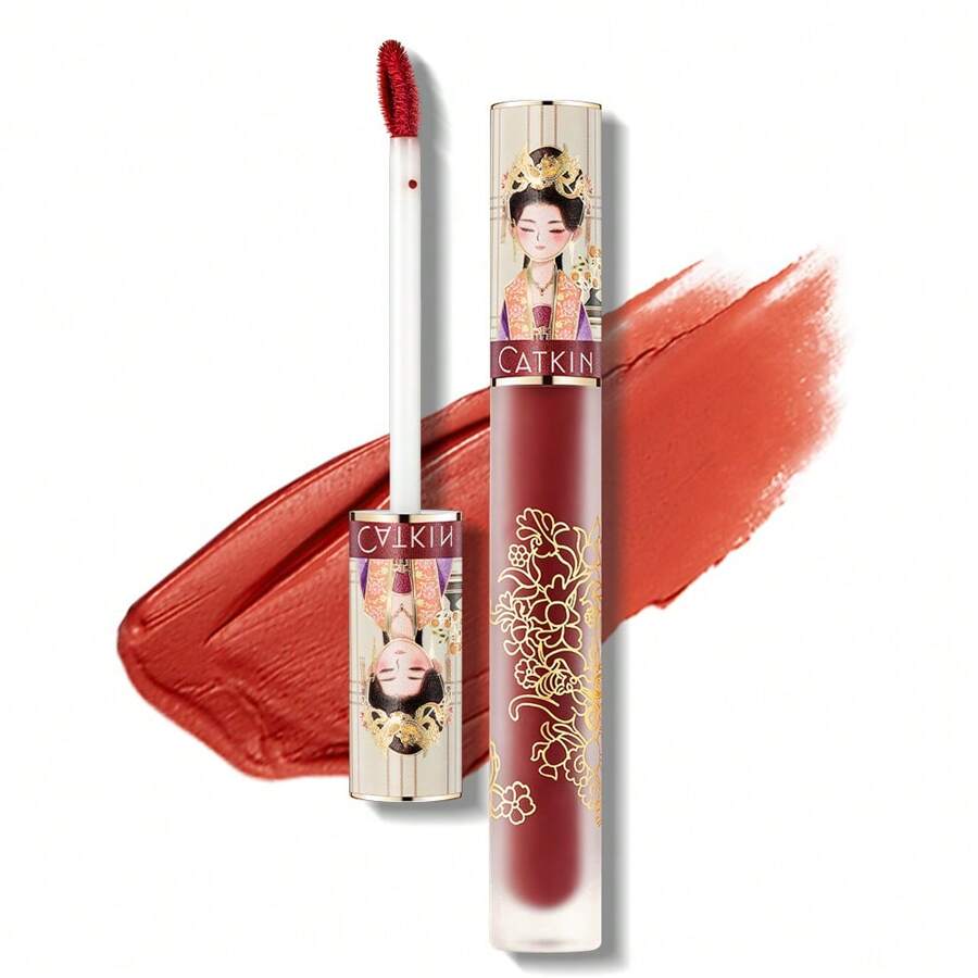 CATKIN Labial líquido semimate, alto poder de color, resistente al agua y de larga duración, hidratante y suave, crea un maquillaje de labios perfecto. - C01 Naranja Anochecer - Ver 1