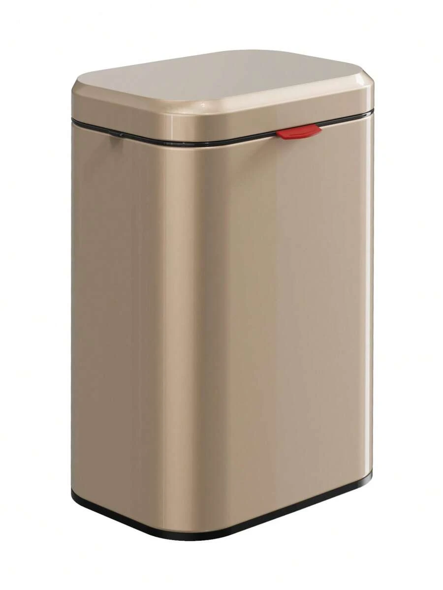 2.1加侖/8l帶有蓋子和內刷的廚房堆肥桶,帶有可拆卸內刷的不鏽鋼掛式垃圾桶 - 香檳色 - 查看 1