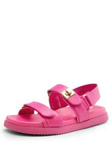 Flat Sandals For Women Comfortable Open Toe Summer Sandals Adjustable Fashion Dress Sandals Dresses For Woman - 玫紅色 - 查看 6