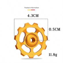 1pc Black Aluminum Alloy Bike Rear Derailleur Wheel, Bearing Anodic Cnc 11t Chain Guide Pulley For Mountain Cycling Equipment