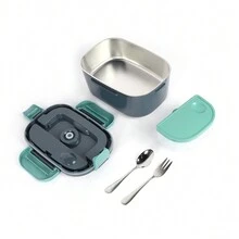 Electric Lunch Box Food Heater, US Specifications Plug,Upgraded 2 Compartments Portable Heated Lunch Box - Black - View 10