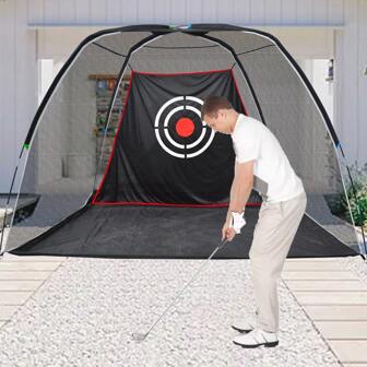 Golf Driving Training Nets Set With Target For Backyard Garage, Foldable Portable Golf Ball Trainer Cage Nets For Men Womens Indoor Use, Best Pro Home Golf Hitting Sports Net System Accessories