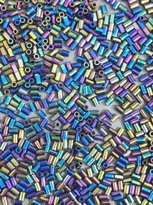 800顆/20克 3.8mm*2.5mm玻璃管珠子，適用於自製手鍊，珠寶首飾製作 - 3.8*2.5mm管珠 - 查看 16