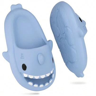 Barn Haj Moln Rutschbanor Småbarn Pojkar Flickor Söta duschtofflor Haj Sandaler Strandpool Snabbtork