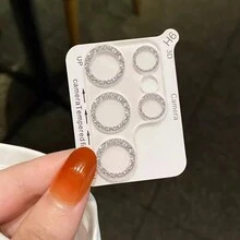 1 Máy Tính Long Lanh Full Kính Bảo Vệ Ống Kính Máy Ảnh Tương Thích Với Samsung S22 S22ultra S23 S24 S23Ultra - Bạc - Xem 2