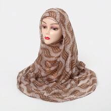 1條女式時尚薄款幾何圖案流蘇圍巾,多種顏色可選,春夏防曬披肩 - 款式A - 查看 7