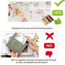 Alinacutle 5米(長)x19厘米(寬) 激光噴墨反應箔捲,使用熱壓機和激光印表機,紙質彩色熱轉印箔紙,適用於手工藝品配件（黑色） - 黑色 - 查看 5