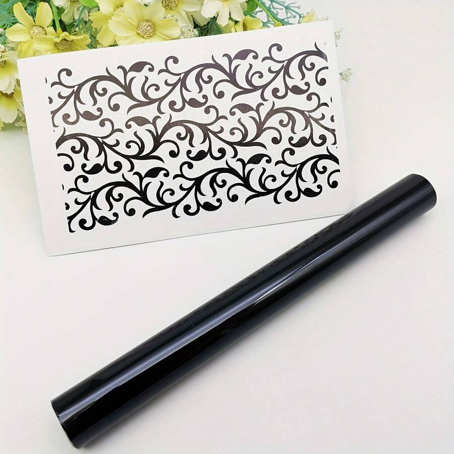 Alinacutle 5米(長)x19厘米(寬) 激光噴墨反應箔捲,使用熱壓機和激光印表機,紙質彩色熱轉印箔紙,適用於手工藝品配件（黑色） - 黑色 - 查看 1