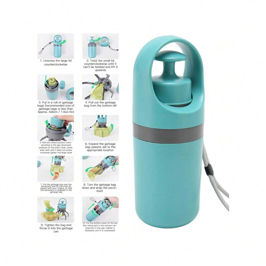 Dog Pooper Scooper, Portable Dog Claw Poop Scooper With Bag Dispenser