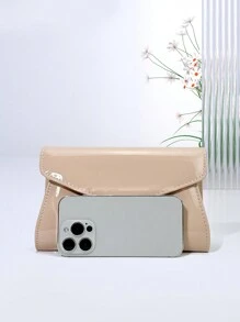 Nude Clutch Purses For Women Patent Leather Envelope Purse For Gift Travel, Tready Bride Bag,Perfect For Party, Wedding, Prom, Dinner/Banquet, Matching With Wedding Dress, Formal Dresses, Prom Dress, Birthday Dress, Women Dress Party, Best Choice Elegant Bag For Bridal Shower, Fashionable Clutch Bags For Woman