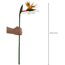 HAOSHICS 3Pcs Artificial Heaven Bird Flowers,Fake Bird Of Paradise Strelitzia,Faux Silk Plants For Home Office Wedding Table Centerpeice Decor, Valentine Day, Gift Gifts Birthday Graduation