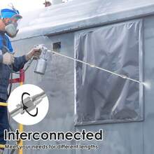 3Pcs Paint Sprayer Extension Rod 20/30/38cm Aluminum Airless Paint Sprayer Tip Extension Wand Durable Paint Sprayer Tool Extension Pole For Most Airless Paint Sprayers - Silver - View 2