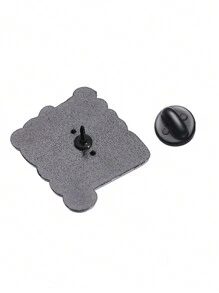 7入組個性化極簡英文字母句子系列女士合金烤漆徽章,領扣配飾禮物 - 彩色 - 查看 4