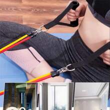 11 In 1 Multifunction Fitness Tension Rope 5-Tube Elastic Yoga Pedal Puller Resistance Band Tension Rope For Stretching Abdomen Training - Multicolor - View 7