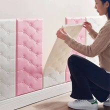 1pc Self-Adhesive Waterproof 3d Soft Pack Headboard Wall Sticker For Kindergarten, Bedroom And Living Room - Multicolor - View 2