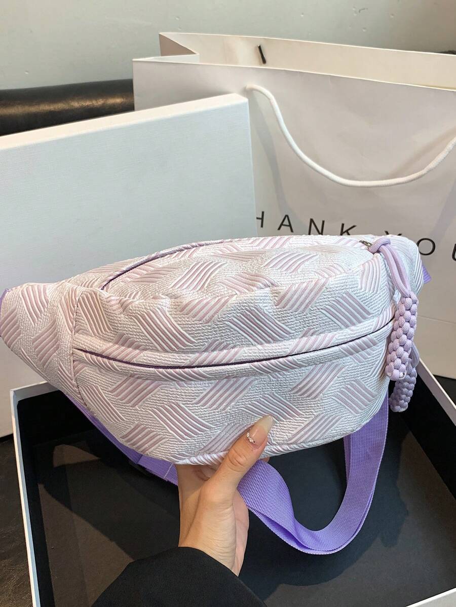 簡約時尚全匹配女士腰包 - 紫色 - 查看 1