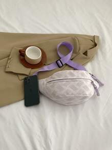 簡約時尚全匹配女士腰包 - 紫色 - 查看 7