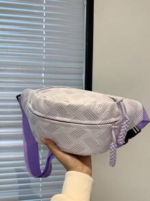 簡約時尚全匹配女士腰包 - 紫色 - 查看 4