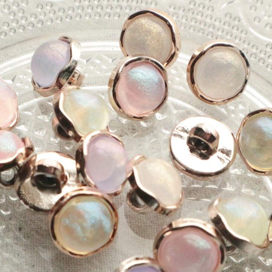 10/20 chiếc khóa nhựa trang trí lấp lánh nhiều màu bằng ngọc trai giả cho áo len, áo len cardigan, áo khoác đan, nút khâu tay, phụ kiện mũ trang sức tự làm - Nhiều màu - Xem 1