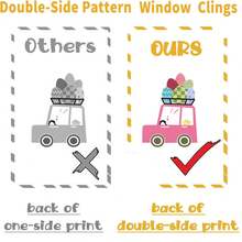 Easter Window Stickers 9 Sheets Cute Cartoon Bunny Window Decals Colourful Static Cling Sticker Reusable PVC Easter Decals Party Decorations For Windows Mirrors And Glass Doors - Multicolor - View 5