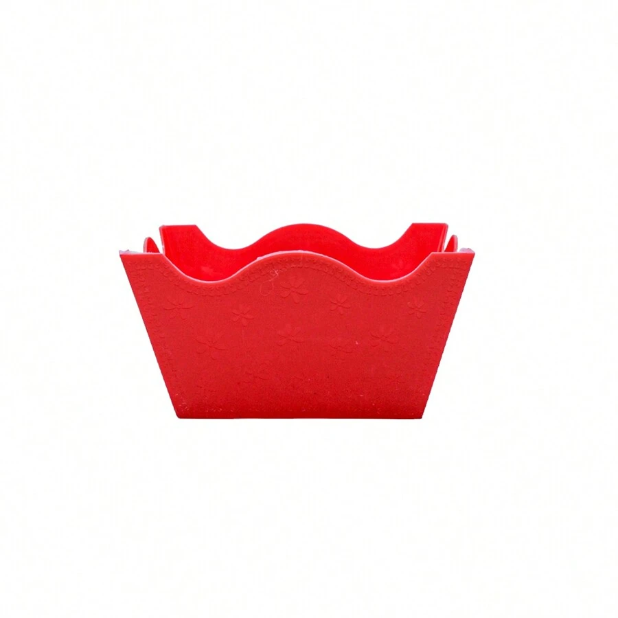 20 Bases Jardinera De Plástico Para Centro De Mesa. - Rojo - Ver 1