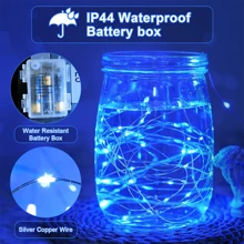 JMEXSUSS 2 Pack 100 LED White Fairy Lights Battery Operated, 33ft Twinkle Lights With Remote, 8 Mode White Christmas String Lights For Bedroom Ceiling Centerpiece Tree Indoor Decor