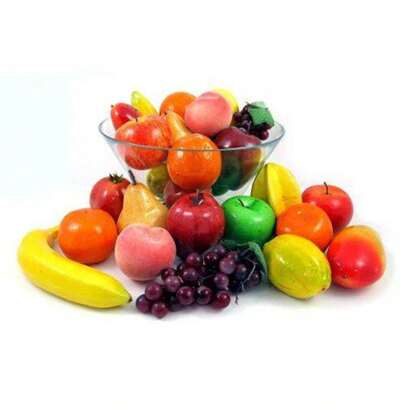 Kit 6 Frutas Artificial Textura Realista Decorativo Brinquedo Formatos Cores Real